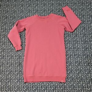The Black Dog Pink Classic Crew Neck Long Sleeve Casual Comfy Cute Sweater Dress